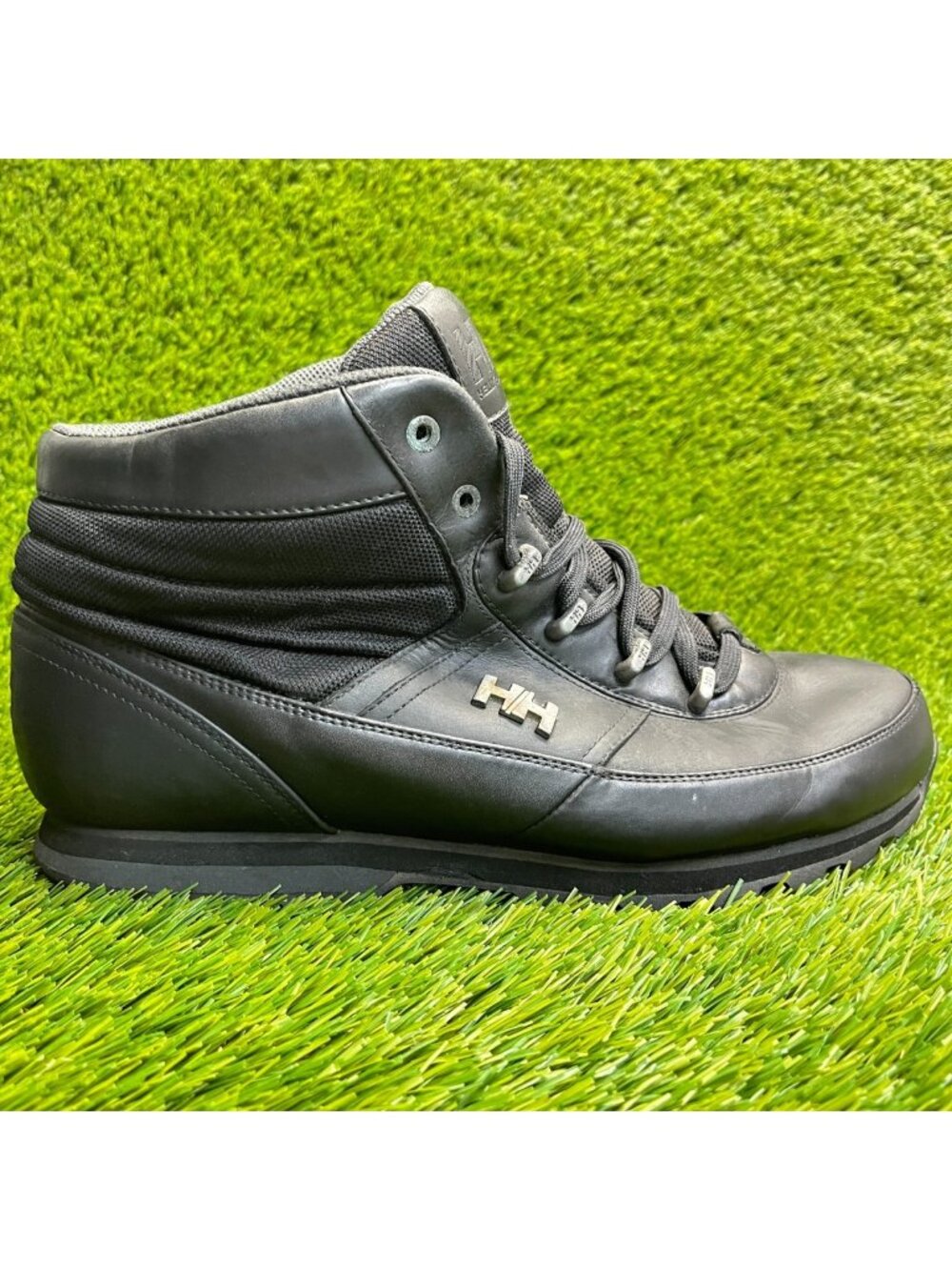 Helly Hansen Woodlands Mens Size 10.5 Black Classic Outdoor Leather Hiking Boots